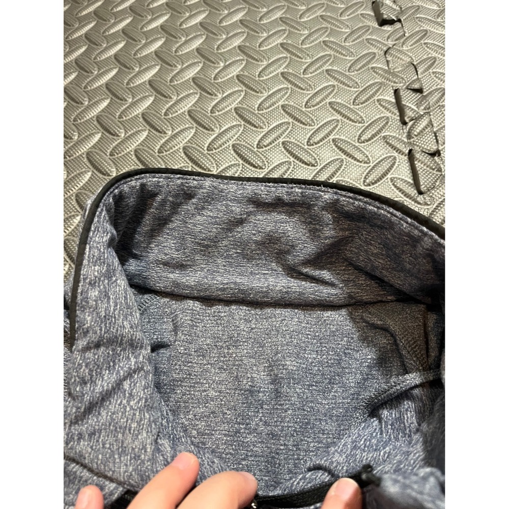 Lululemon Mens Surge 1/2 Zip Blue Gray Quarter Zip Pullover Fits Large Size - Picture 4 of 8